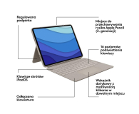 Logitech Combo Touch iPad Pro 12.9" (5. gen) piaskowy - 678736 - zdjęcie 13
